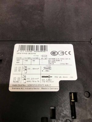 SIEMENS 3RV1742-5ED10 Guardamotor Sirius de 30Amp - Imagen 3